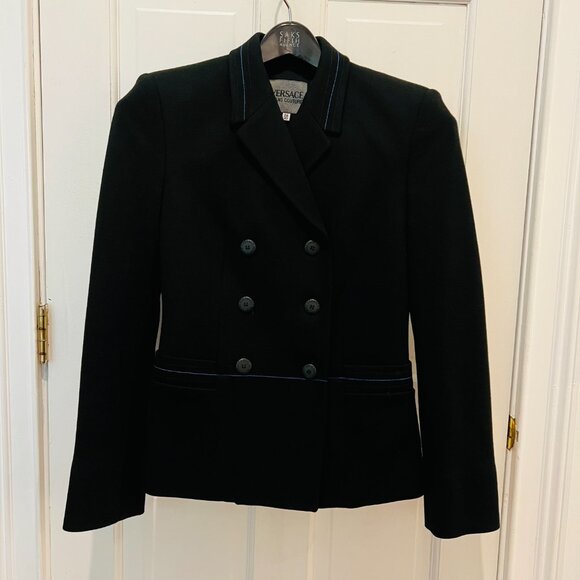 Versace Jeans Couture Double Breast Blazer Jacket and Skirt Suit Set EU 42 US 8 - Picture 9 of 16